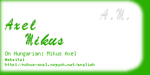 axel mikus business card